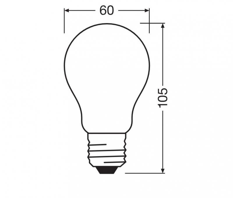 OSRAM LED Classic A 100 Filament DIM Energy Efficiency Class A 7.2W 840 E27 Matt 4000K 1521 lm 300° Kaltweiß