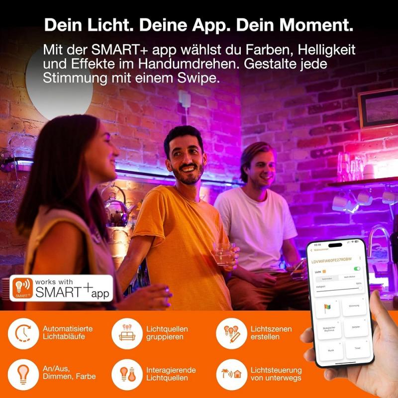 3 Meter Osram SMART+ WiFi COB LED-Strip Tunable White Remote Control IP20 indoor