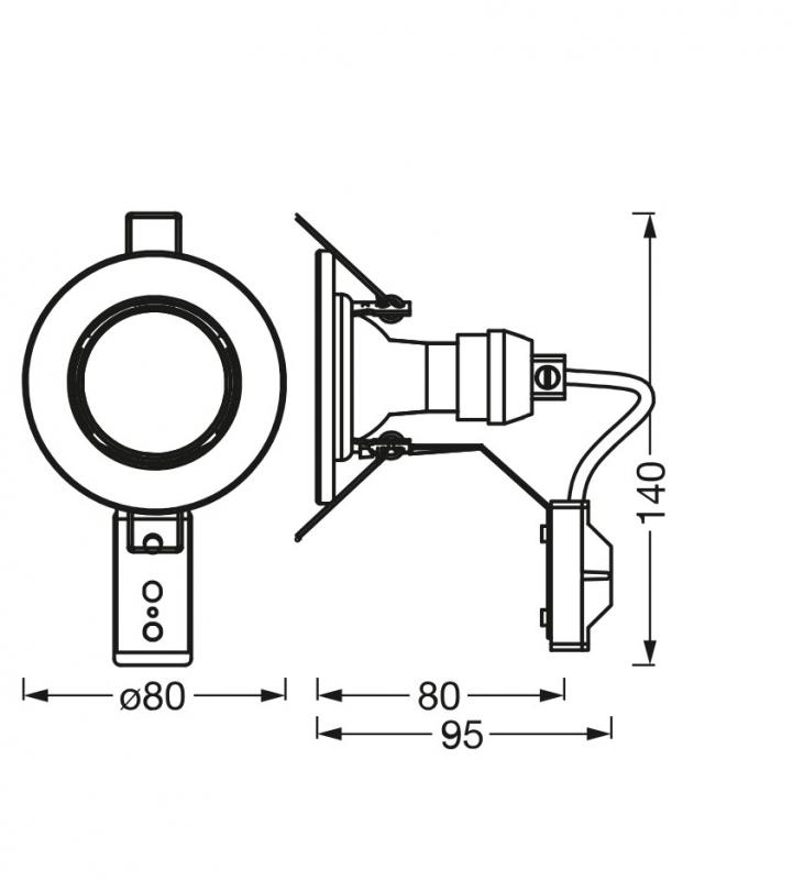 OSRAM 3er Set LED Einbauleuchten Spotlight Recess Set Incl. Osram LED 3x2.6W GU10 - warmweiße Wohnraumbeleuchtung, Einbaudurchmesser 60 mm, Einbautiefe 140 mm