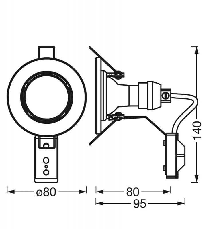 5er Set OSRAM LED Spot Set Recess Essential GU10 5x2,6W Brushed Nickel | Einbaudurchmesser: 60 mm