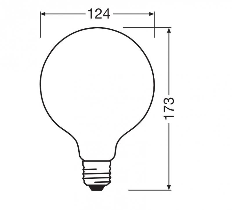 Helle Ledvance E27 LED Kugellampe Globe 125 Classic matt 17W wie 150W 3000K warmweißes Licht