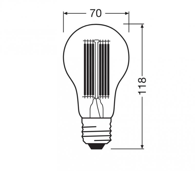 Helle Ledvance E27 CLASSIC Filament LED Lampe matt 17W wie 150W 4000K neutralweiß
