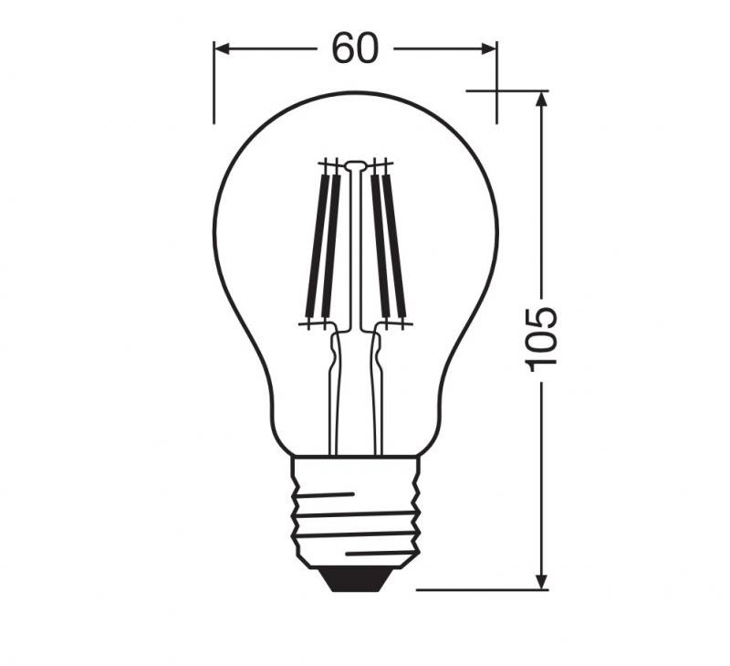 Ledvance E27 CLASSIC Filament LED Lampe A40 matt 4,2W wie 40W 3000K warmweiß