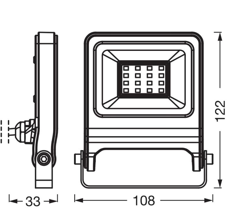 Osram LED Fluter Endura Flood 10W DG 4000K Neutralweiß IP65 grau