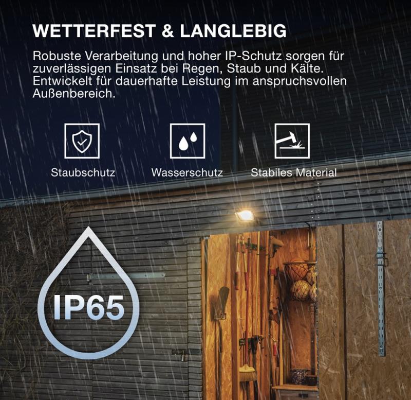 Osram LED Fluter Endura Flood LED 20W DG 4000K Neutralweiß IP65 grau