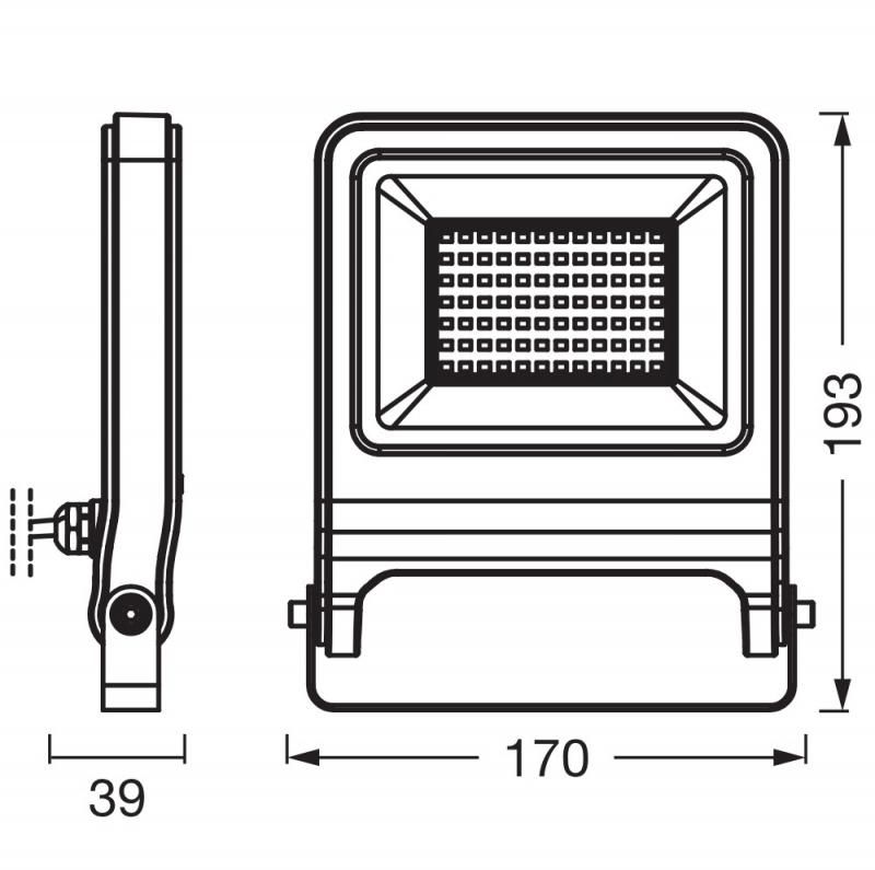 OSRAM LED Außen Fluter ENDURA FLOOD 50W 4000K neutralweiß IP65 grau