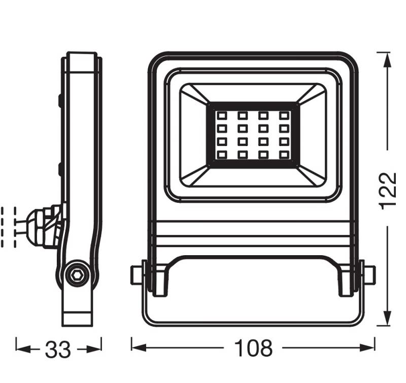 OSRAM Endura Flood LED Fluter 10W 3000K warmweißes Licht IP65 grau