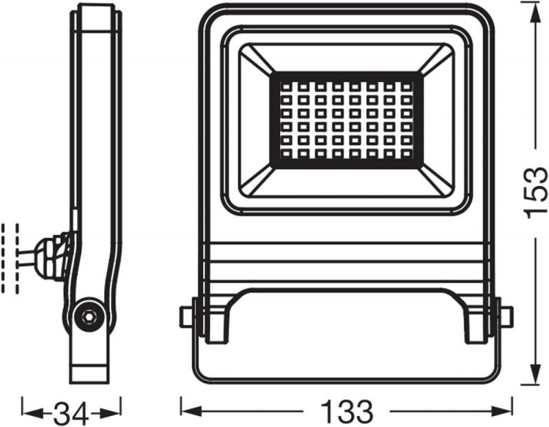 Osram Endura Flacher LED Fluter 30W 3000K warmweiß IP65 weiss Garagen- und Hofbeleuchtung