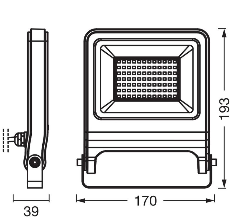 Osram LED  Endura Außen Fluter 50W 3000K warmweißes Licht IP65 dunkelgrau