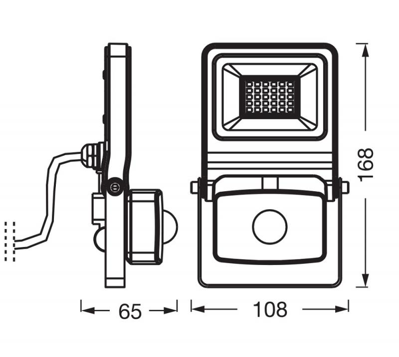 Osram Endura Flood Sensor LED 10W LED Fluter IP44 in anthrazit 3000K - warmweiße Außenbeleuchtung