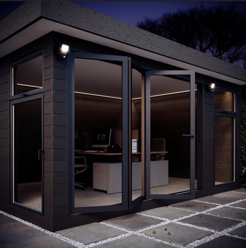 Osram Endura Flood Sensor LED 30W Fluter Floodlight IP44 dunkelgrau 3000K  warmweiße Außenbeleuchtung