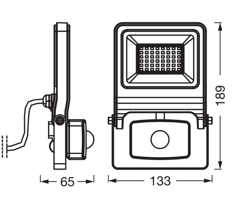 Osram Endura LED Außenstrahler mit Sensor 30W 3000K IP44 weiss