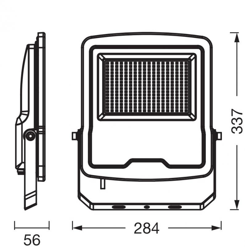 Osram LED Fluter Endura Flood LED 100W DG 4000K Neutralweiß IP65 grau