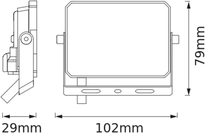 Osram LED Fluter schwarz 6500K Tageslichtweiß 10W IP65
