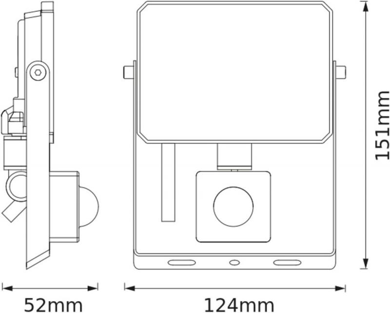 Osram LED Fluter LUX schwarz 3000K warmweißes Licht 20W IP65 mit Sensor