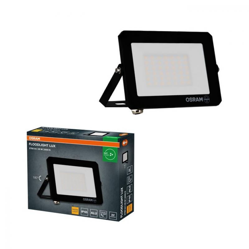 Osram LED Fluter LUX schwarz 3000K warmweißes Licht 30W IP65