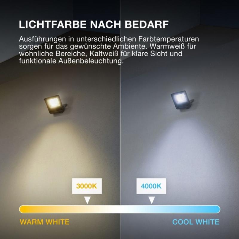 Osram LED Fluter LUX schwarz 3000K warmweißes Licht 30W IP65
