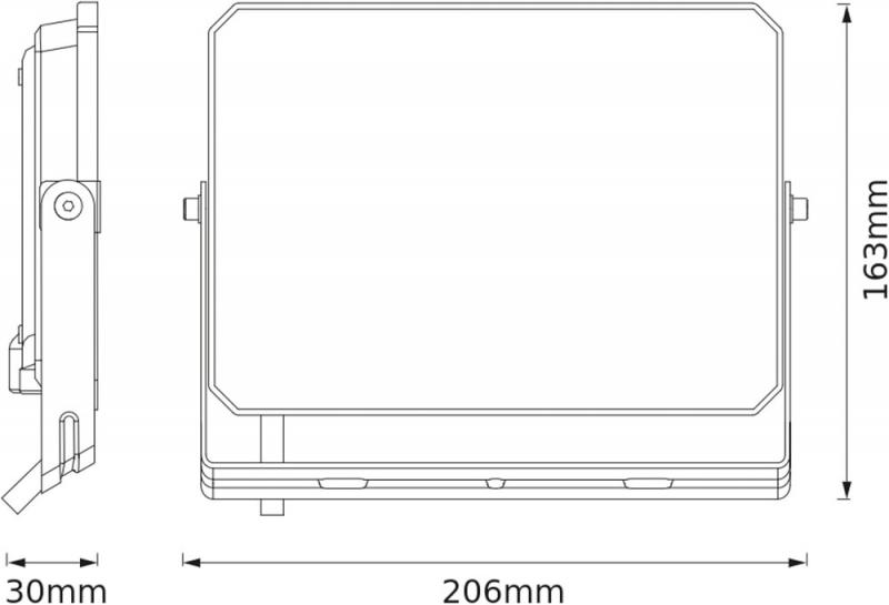 Osram LED Fassaden- und Garagenstrahler LUX schwarz 4000K neutralweißes Licht 50W IP65