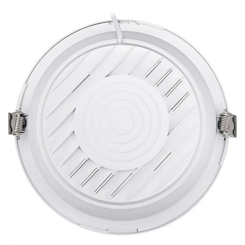 LEDVANCE LED Deckeneinbauleuchte 30–42W 3000–4000K IP44 250mm Multi Select weiß  Einbaudurchmesser: 250 mm
