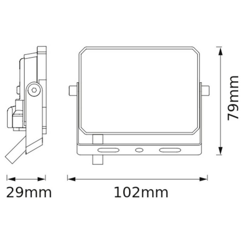 Bellalux Schwenkbarer LED Fluter VITAL schwarz 4000K neutralweißes Licht 10W IP65