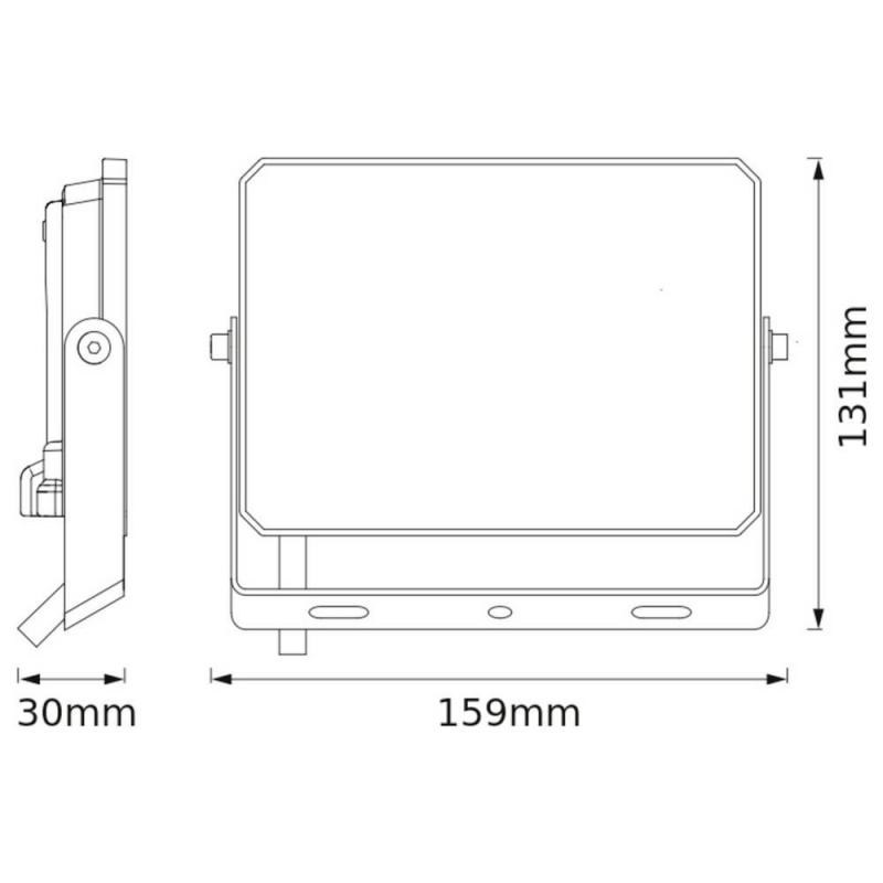 Bellalux Schwenkbarer LED Fluter VITAL schwarz 4000K neutralweißes Licht 30W IP65