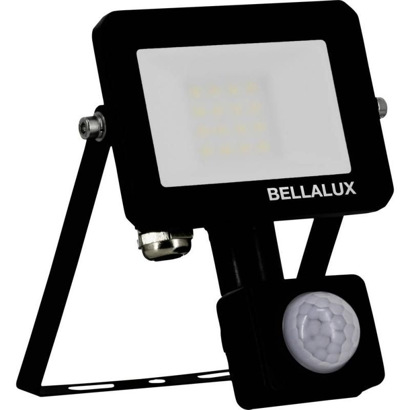 Bellalux Schwenkbarer LED Fluter VITAL mit Sensor schwarz 4000K neutralweißes Licht 10W IP65