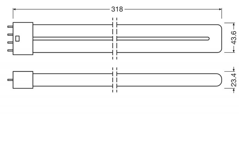 Ledvance DULUX LED L24 EXTERNAL PERFORMANCE Stablampe 840 2G11 4Pin 12W wie 24W dimmbar neutralweiß