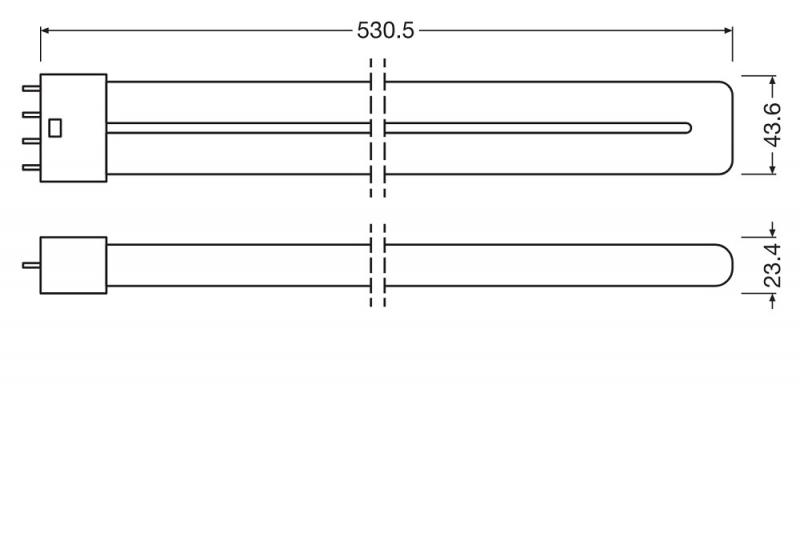 Ledvance DULUX LED L55 EXTERNAL PERFORMANCE Stablampe 840 2G11 4Pin 24W wie 55W dimmbar neutralweiß