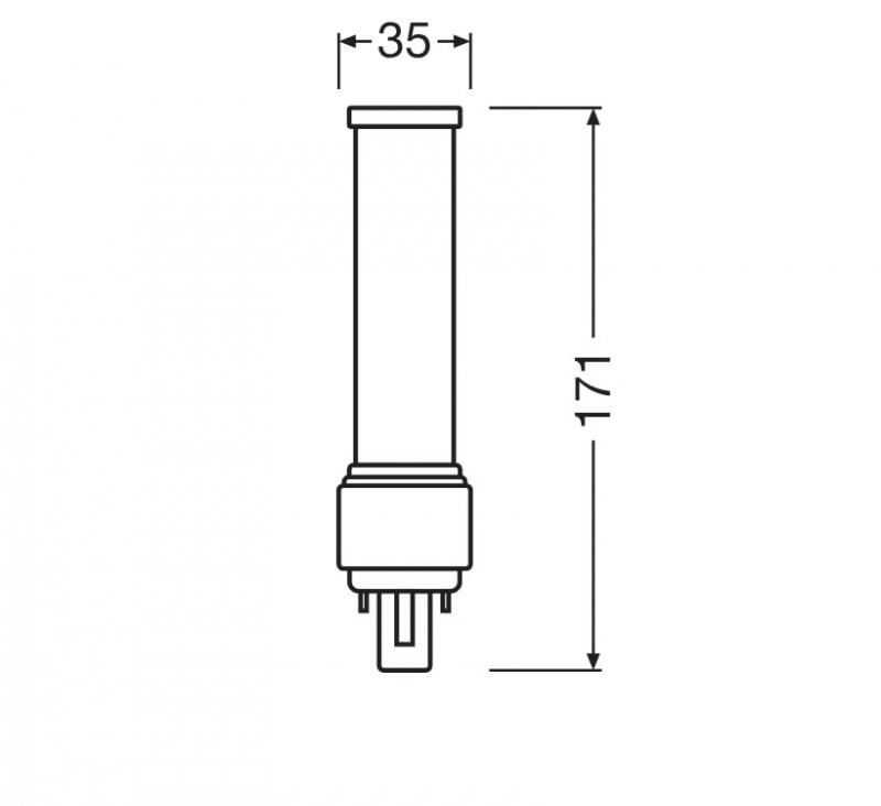 LEDVANCE DULUX LED D EM & AC MAINS VALUE DULUX LED D26 EM & AC MAINS VALUE 9W 865 G24D-3 für KVG/VVG und Netzbetrieb