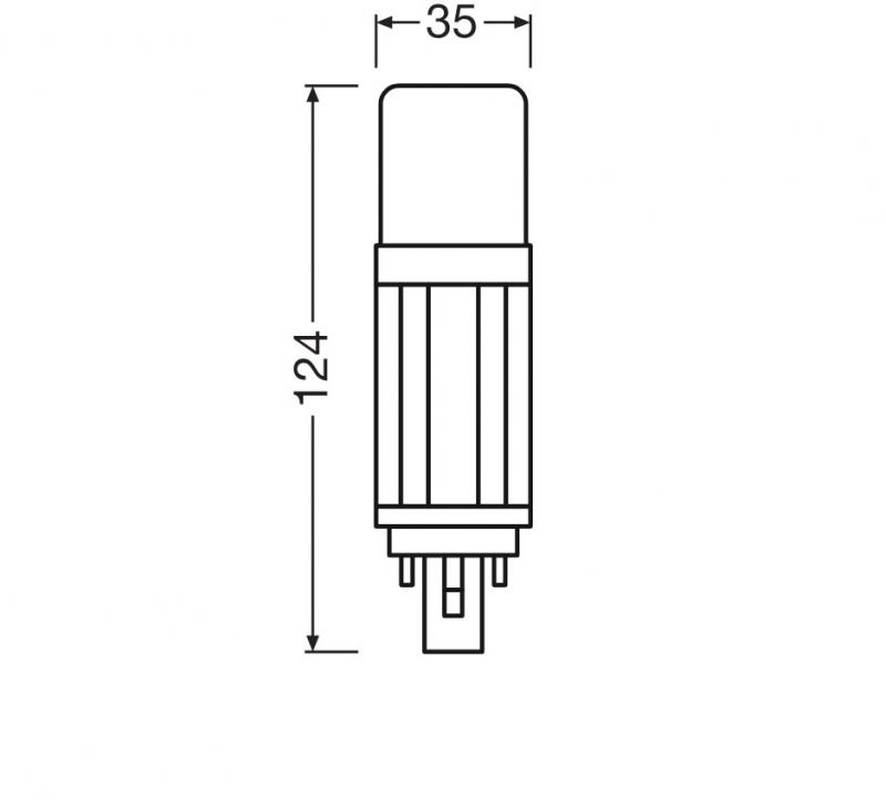 LEDVANCE DULUX LED D VT EM & AC MAINS VALUE DULUX LED D18 VT EM & AC MAINS VALUE 7.5W 865 G24D für KVG & 230V