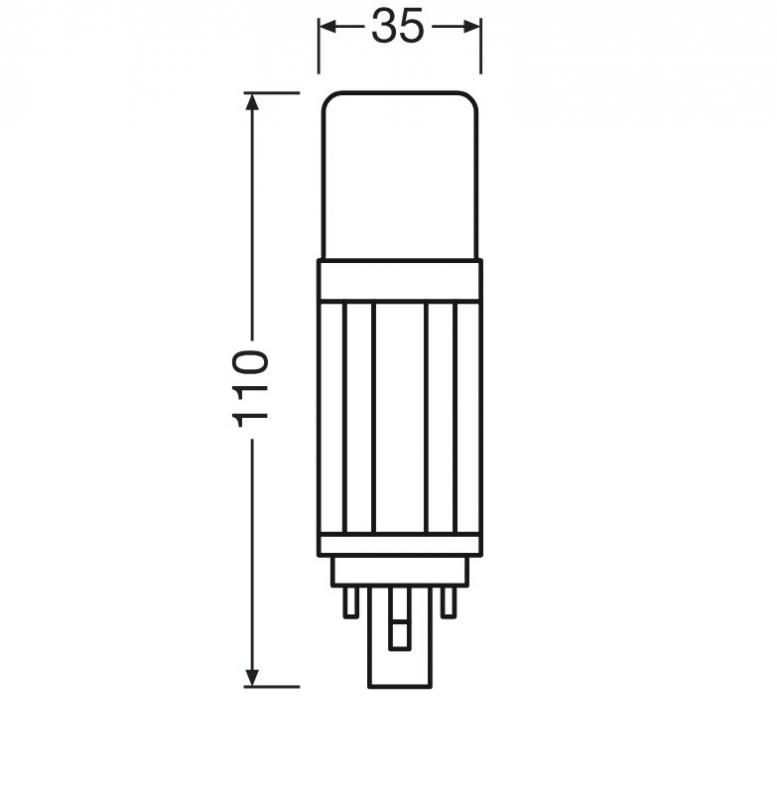 OSRAM DULUX G24D D13 VT EM LED Lampe 2Pin 5,5W wie 13W 6500K kaltweißes Licht KVG