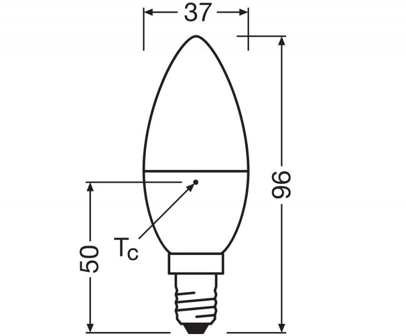 3er Pack OSRAM E14 LED Lampe Classic B 40 in Kerzenform matt 4,9W wie 40W kaltweißes Licht 6500K