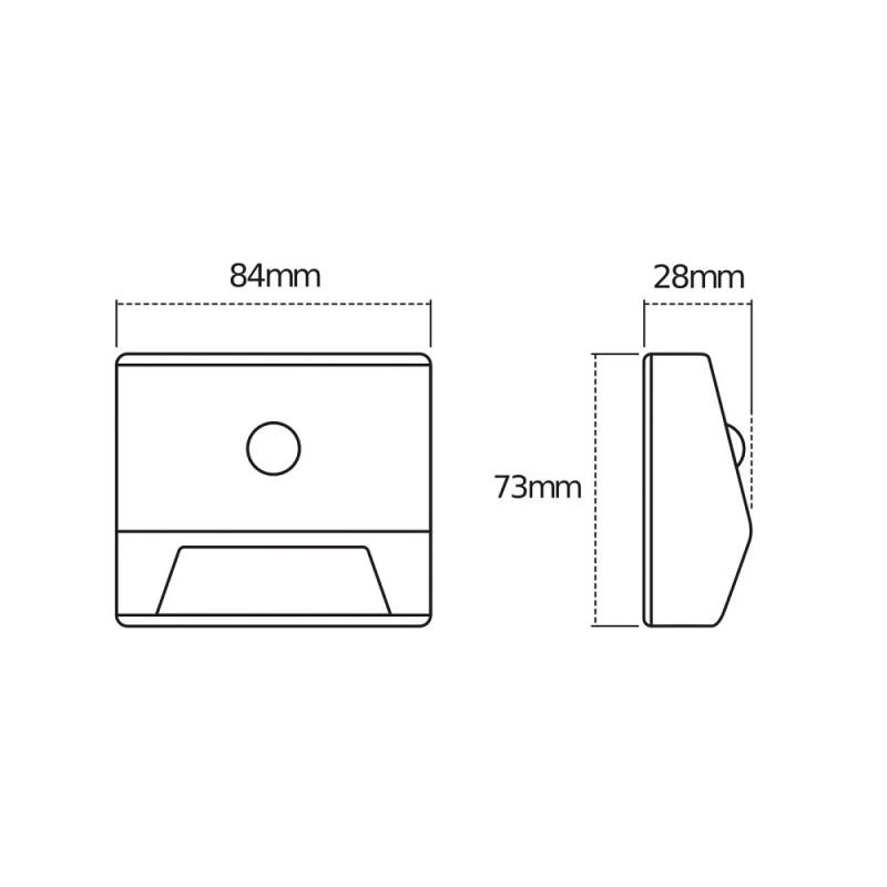 OSRAM Nachtlicht NIGHTLUX Stair Silber Sensor IP54 Treppen- und Flurbeleuchtung mit Batterie