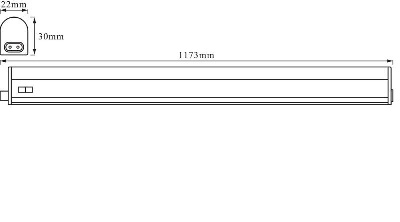 120cm OSRAM LED Lichtleiste Switch Batten 14W 3000K warmweißes Licht - mit eingebautem Schalter