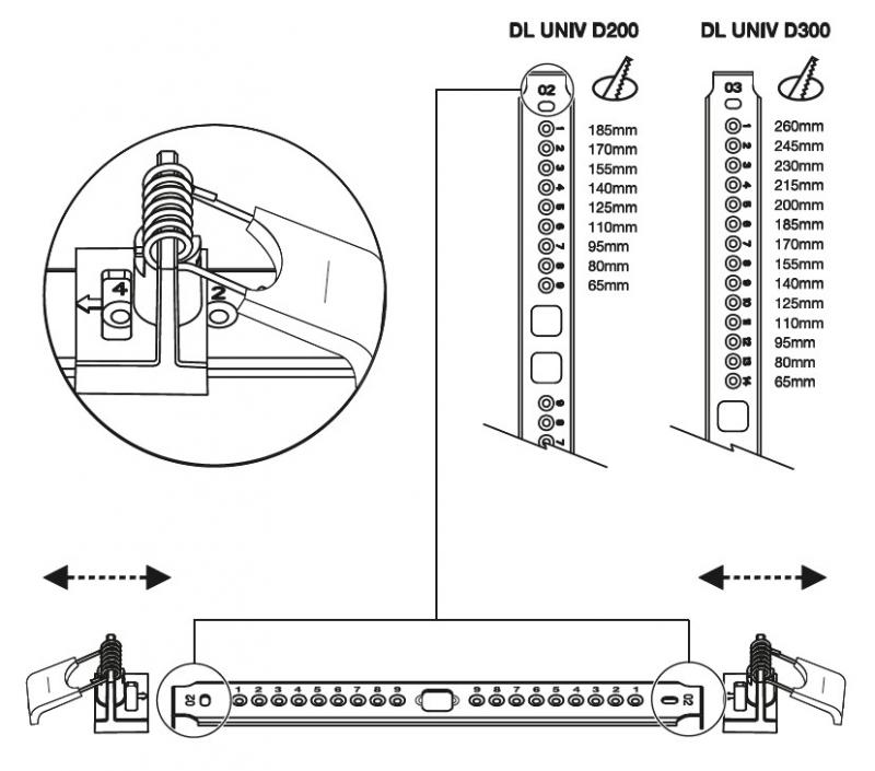 LEDVANCE DOWNLIGHT UNIVERSAL Multi Color / Multi Lumen - DL UNIV D200 V 18W ML 83040 Weiß - Einbaudurchmesser 65...185 mm , Einbautiefe 22 mm