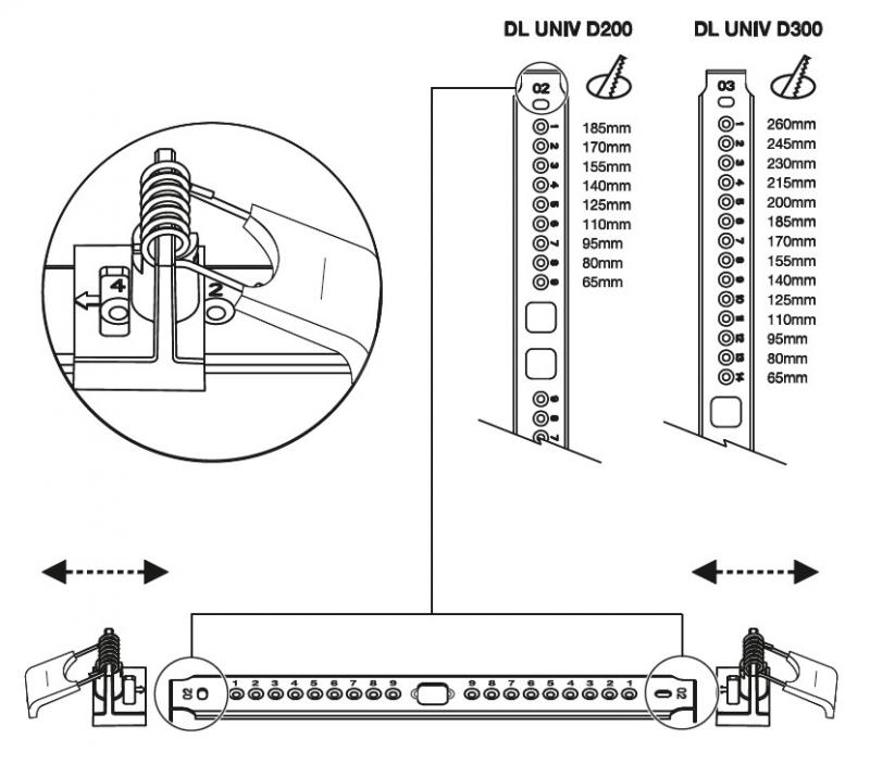 LEDVANCE DOWNLIGHT UNIVERSAL DALI Multi Color / Multi Lumen - DL UNIV DA D300 V 22W ML 83040 Weiß - Einbaudurchmesser 65…260 mm , Einbautiefe 22 mm