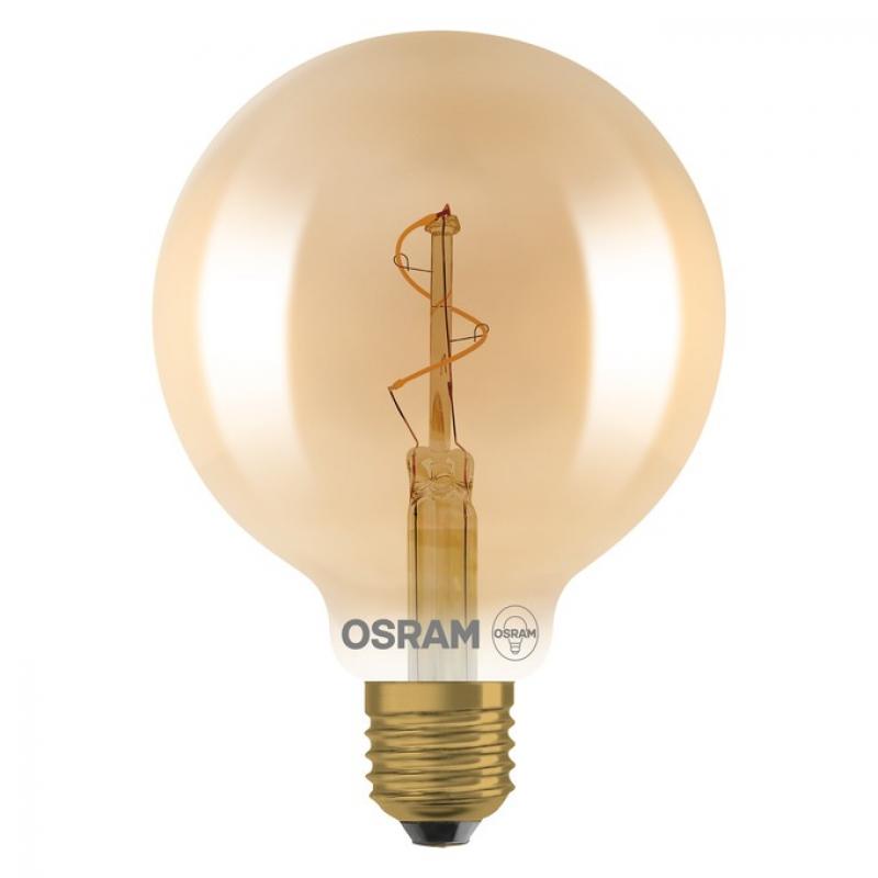 OSRAM E27 Lampe Vintage 1906 LED Classic Globe 1,8W 2200K 95mm Gold