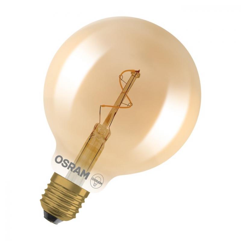 OSRAM E27 Lampe Vintage 1906 LED Classic Globe 1,8W 2200K 95mm Gold