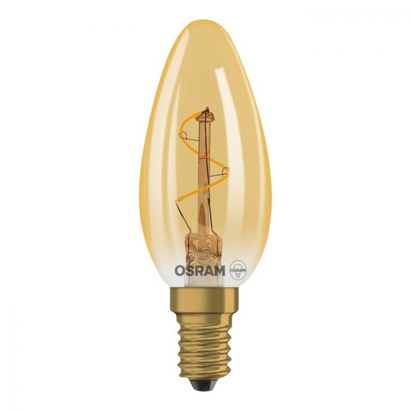 OSRAM VINTAGE 1906 LED Classic B Lampe Spiral Filament 1,8W 822 E14 Gold