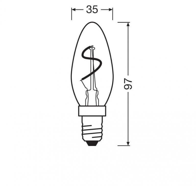 OSRAM VINTAGE 1906 LED Classic B Lampe Spiral Filament 1,8W 822 E14 Gold