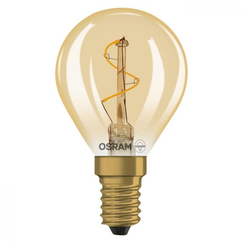 OSRAM VINTAGE 1906 LED Classic P Lampe Spiral Filament 1,8W 822 E14 Gold