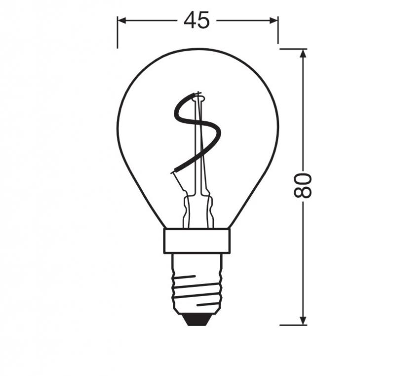 OSRAM VINTAGE 1906 LED Classic P Lampe Spiral Filament 1,8W 822 E14 Gold