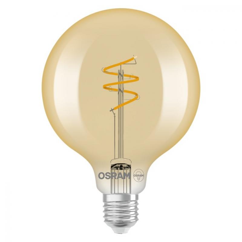 OSRAM E27 Lampe Vintage 1906 LED Classic Slim Filament Globe DIMMABLE 4,9W 2200K 95mm Gold