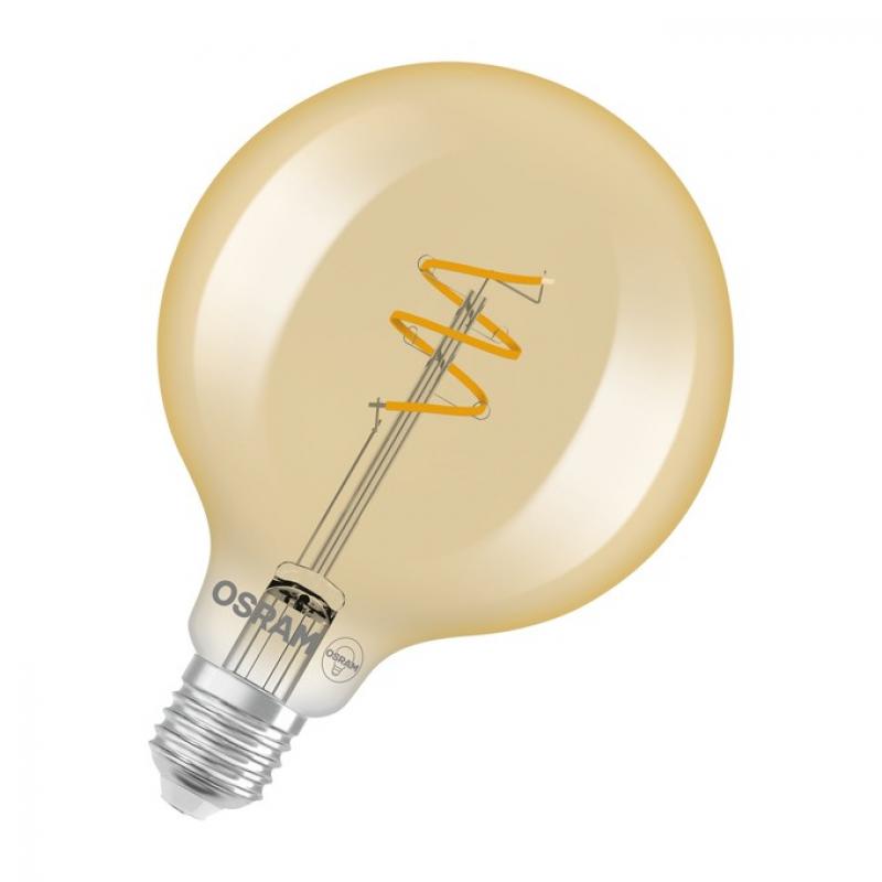 OSRAM E27 Lampe Vintage 1906 LED Classic Slim Filament Globe DIMMABLE 4,9W 2200K 95mm Gold