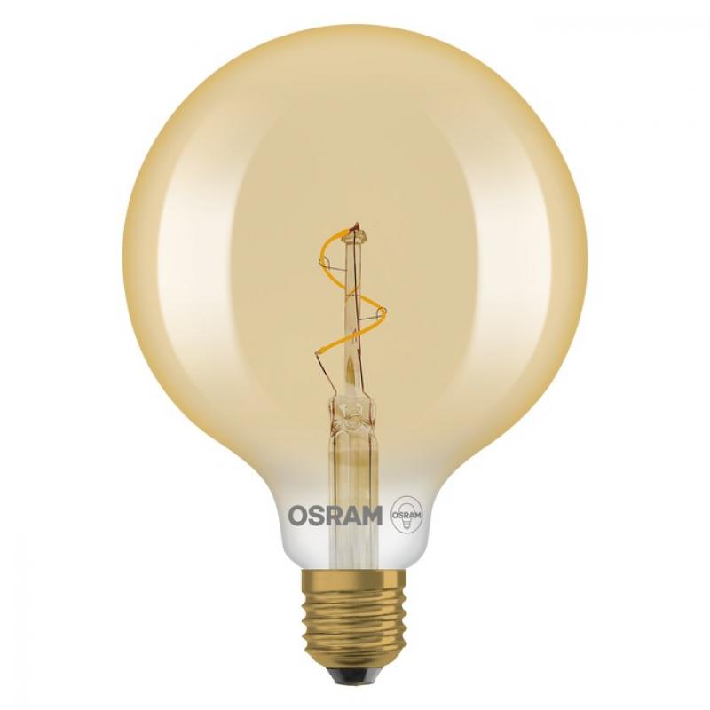 OSRAM E27 Lampe Vintage 1906 LED Classic Globe 1,8W 2200K 125mm Gold