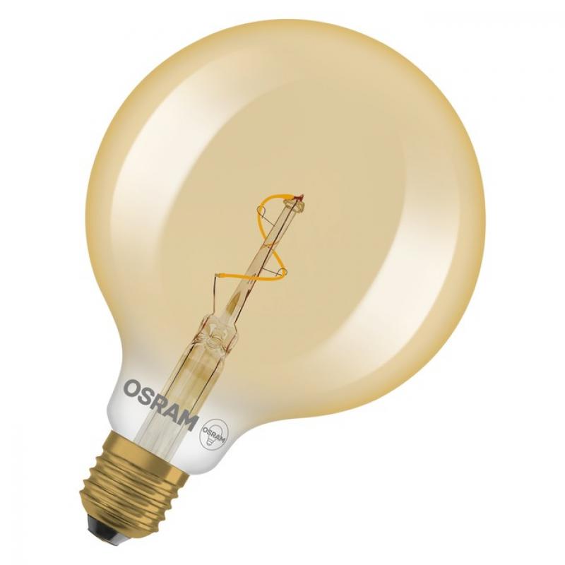OSRAM E27 Lampe Vintage 1906 LED Classic Globe 1,8W 2200K 125mm Gold