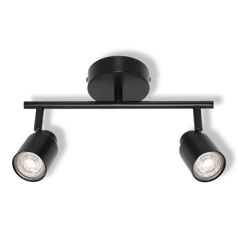 OSRAM GU10 STRAHLER WANDLEUCHTE DECKENLEUCHTE SCHWARZ 2-FLAMMIG