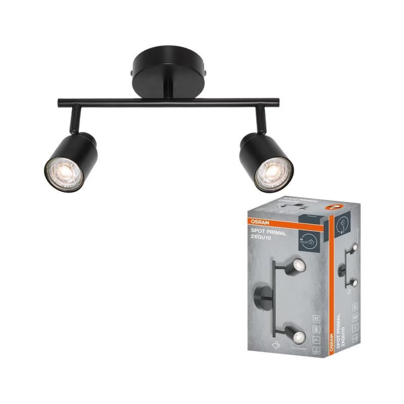 OSRAM GU10 STRAHLER WANDLEUCHTE DECKENLEUCHTE SCHWARZ 2-FLAMMIG