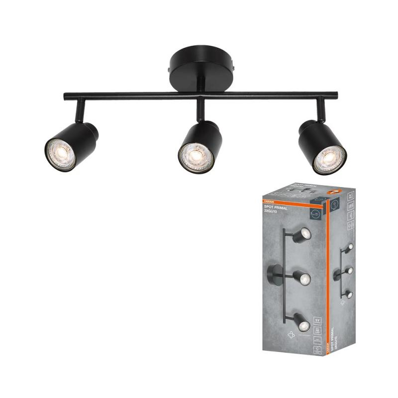 OSRAM GU10 STRAHLER WANDLEUCHTE DECKENLEUCHTE SCHWARZ 3-FLAMMIG