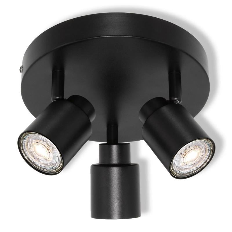 OSRAM LED SPOT PRIMAL 3X GU10 PLATE DECKENLEUCHTE SCHWARZ